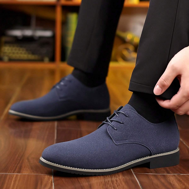 Men's Nubuck Leather Casual Sneakers Multi-Color Men's Leather Shoes Suede Fashion Trend Large Size Men's Shoes