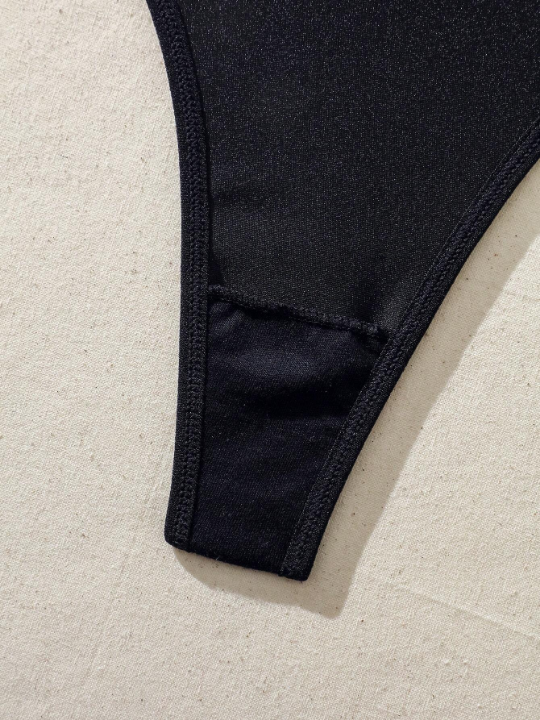 Mesh Underwire Garter Lingerie Set