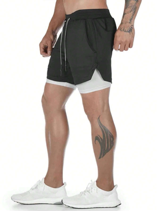 Sport Corelite Men 2 In 1 Phone Pocket Sports Shorts With Towel Loop