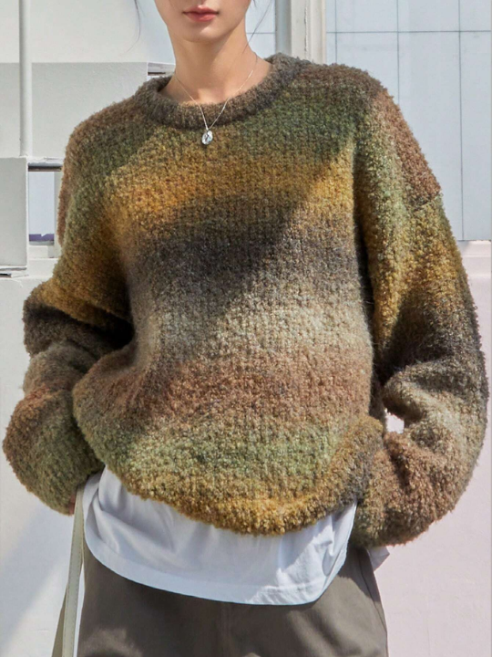 Dazy-Less Ombre Drop Shoulder Sweater