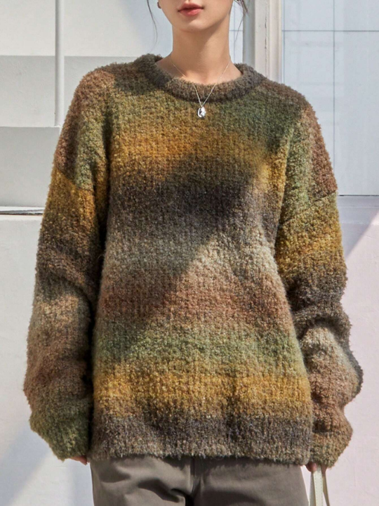 Dazy-Less Ombre Drop Shoulder Sweater