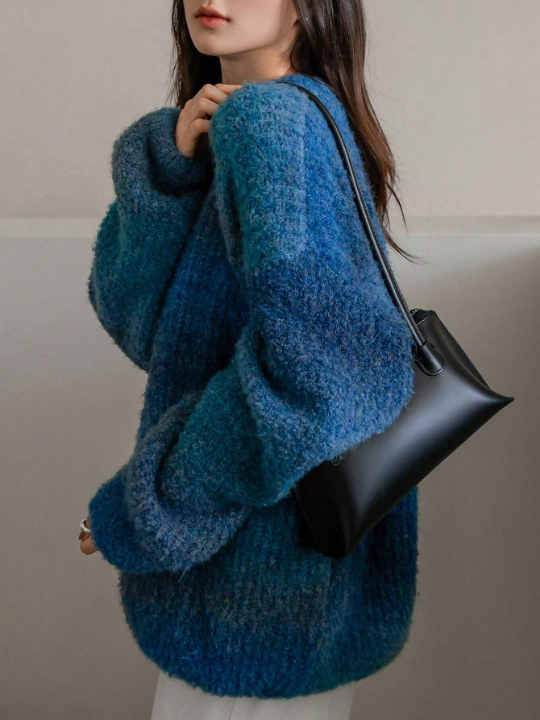 Dazy-Less Ombre Drop Shoulder Sweater