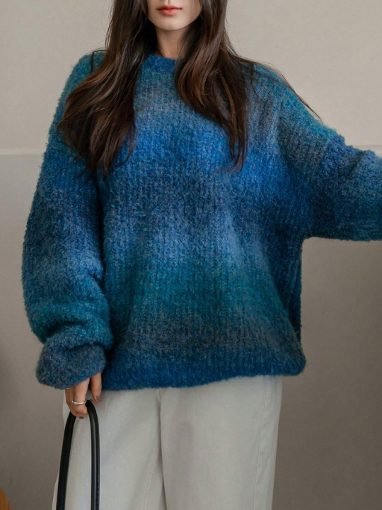 Dazy-Less Ombre Drop Shoulder Sweater