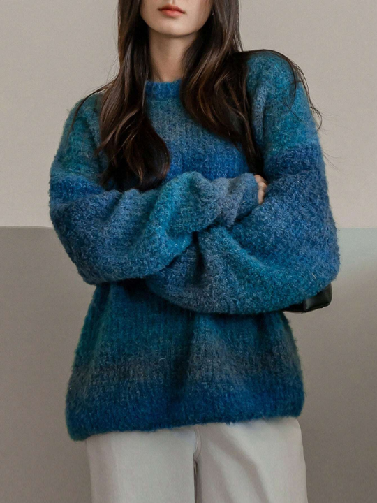 Dazy-Less Ombre Drop Shoulder Sweater