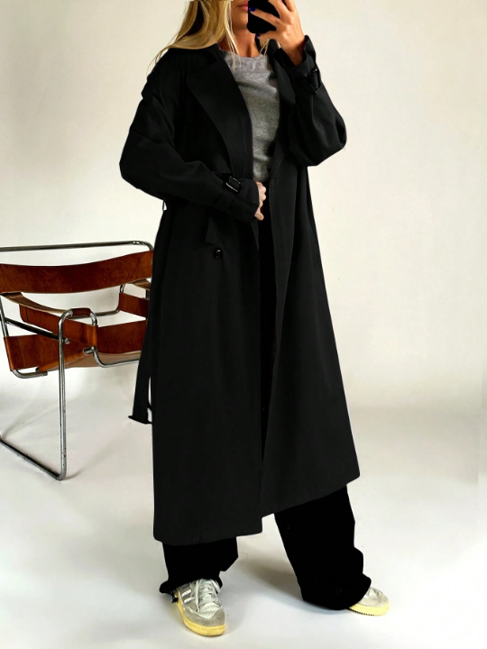 EZwear Double Breasted Belted Trench Coat