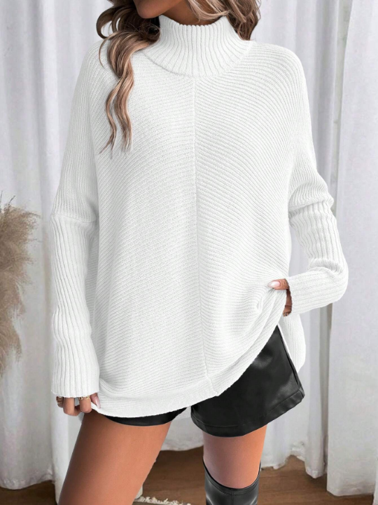 Essnce Turtleneck Batwing Sleeve Sweater