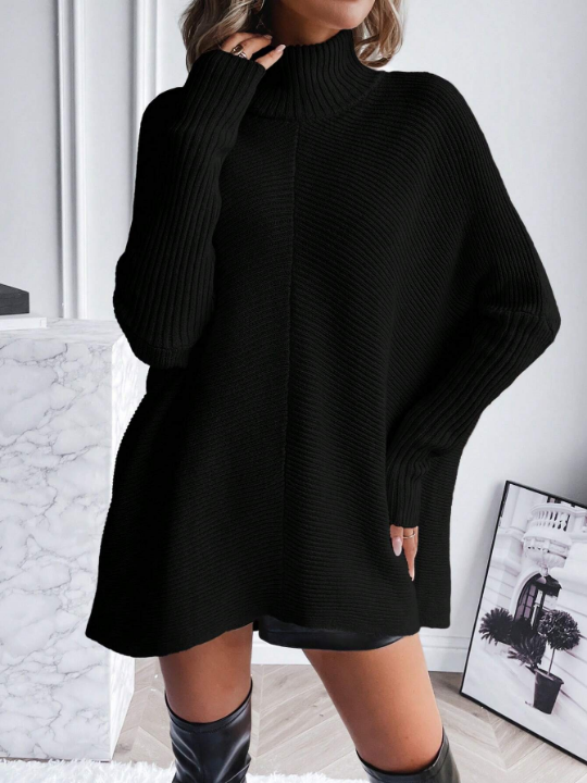 Essnce Turtleneck Batwing Sleeve Sweater