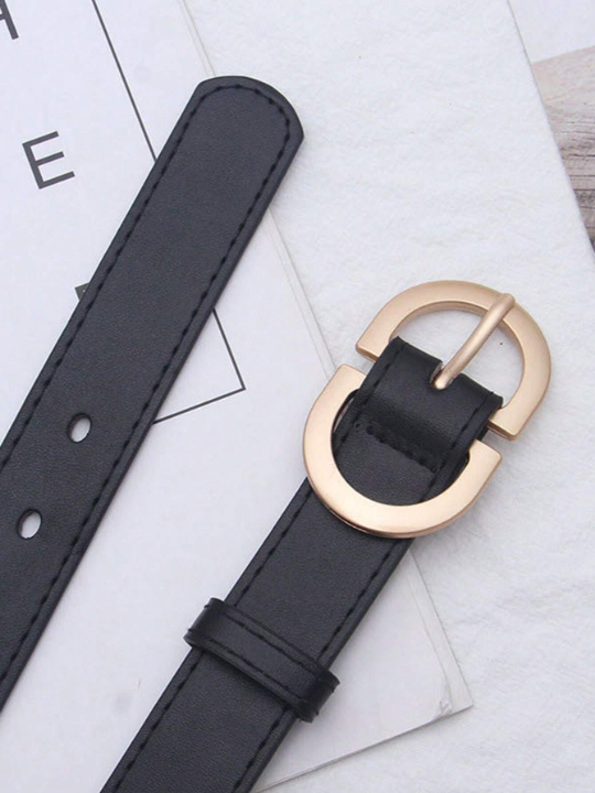 1pc Simple Fashionable Women's Leather Belt