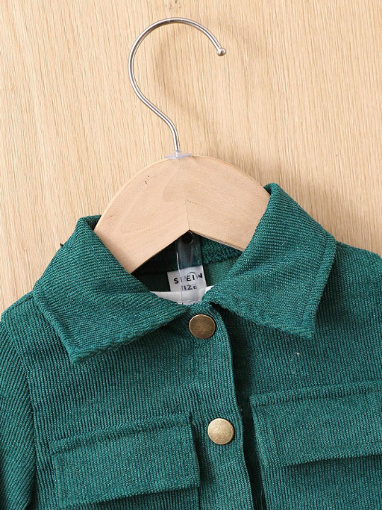 Baby Boy Flap Pocket Cord Jacket & Pants Without Tee