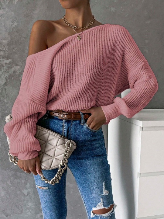 Frenchy Twist Back Batwing Sleeve Sweater