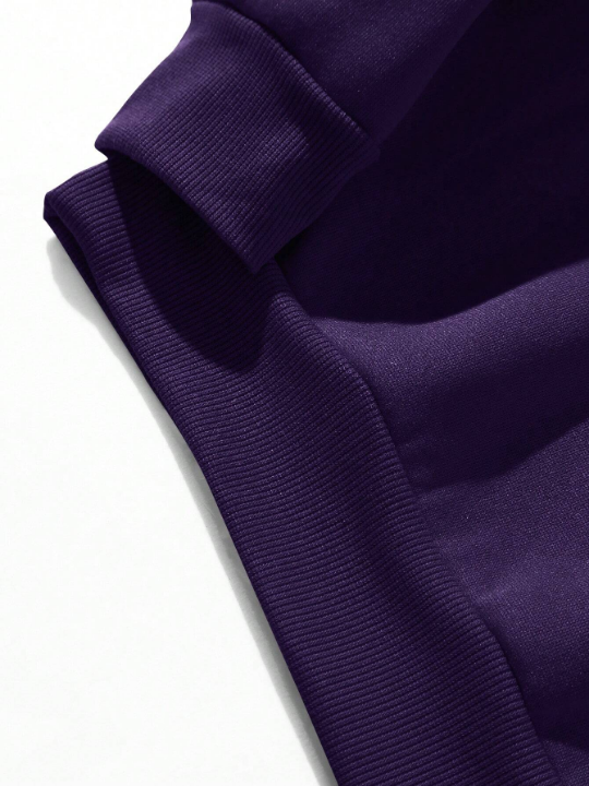 Men Solid Thermal Lined Sweatshirt