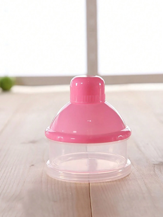 1pc Baby 4-Layer Transparent Milk Powder Container, Stackable Storage Box For Food, Snack, Portable For Outing, Newborn Gift