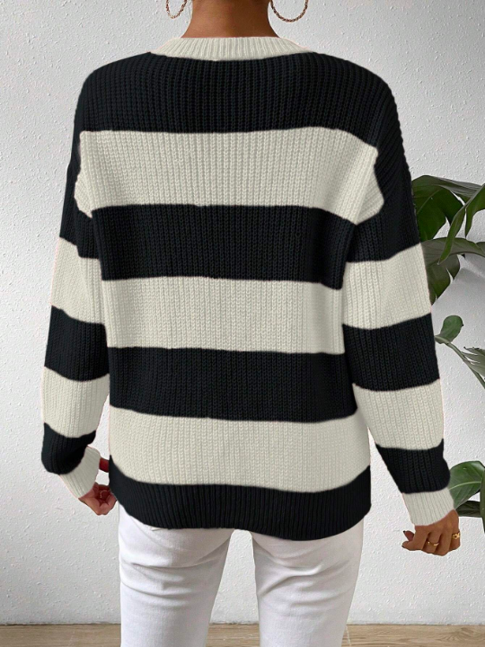 Essnce Two Tone Drop Shoulder Sweater