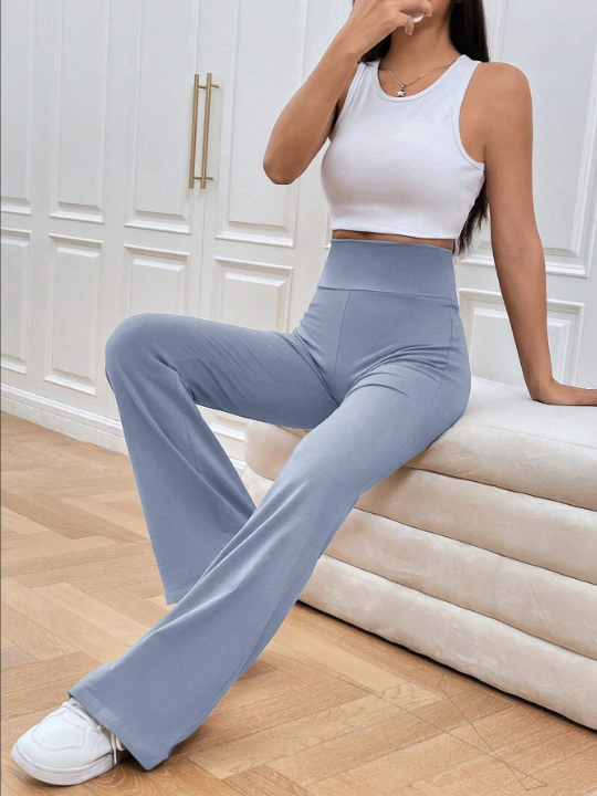 EZwear Solid Flare Leg Pants