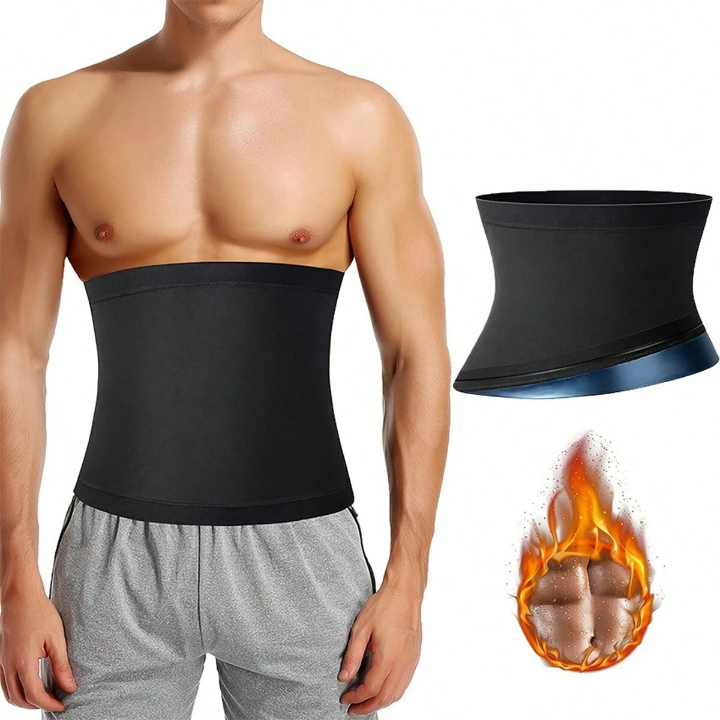 1pc Sauna Sweat Waist Trainer, Unisex Abdominal Shaper Gym Clothes Men