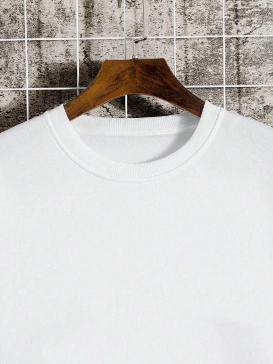 Men Mountain Print Thermal Lined Sweatshirt