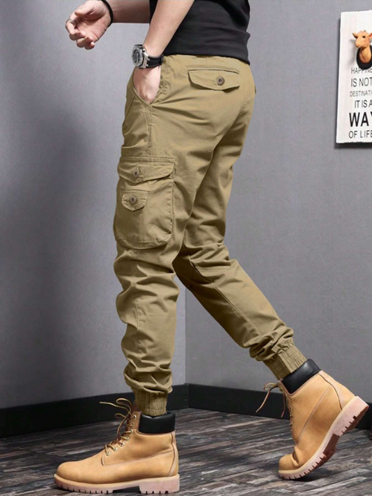 Manfinity Homme Men Flap Pocket Side Cargo Pants