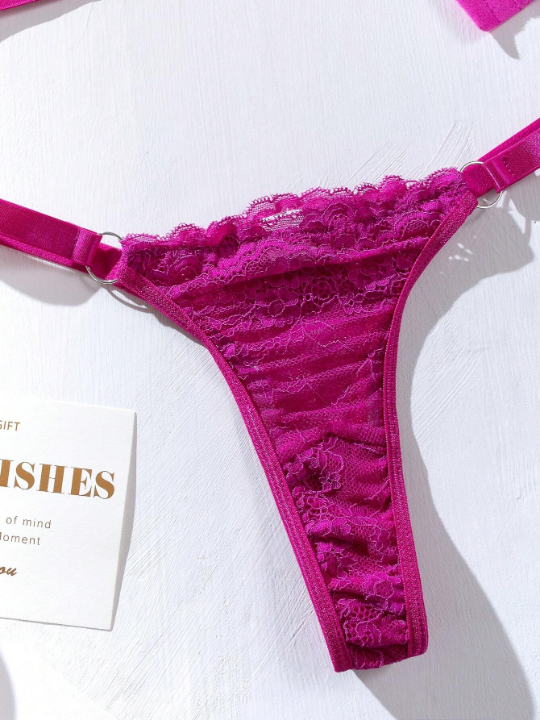 Floral Lace Underwire Lingerie Set