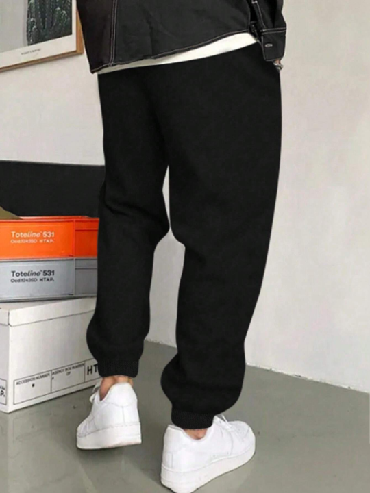 Manfinity Homme Men Letter Graphic Drawstring Waist Sweatpants