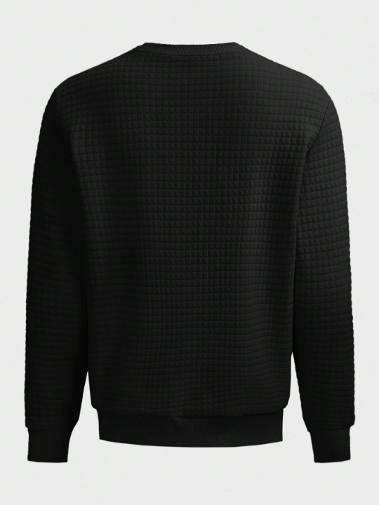 Manfinity Homme Men Solid Round Neck Sweatshirt