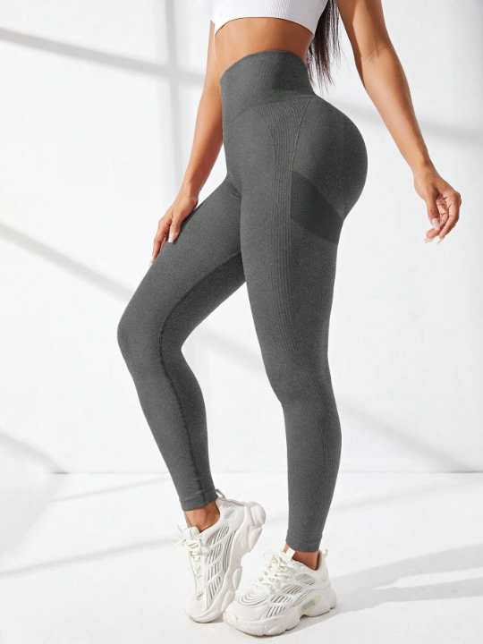 Yoga Basic Space Dye Wide Waistband Sports Leggings