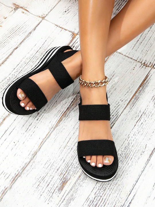 Women's Color Block Platform Sandals