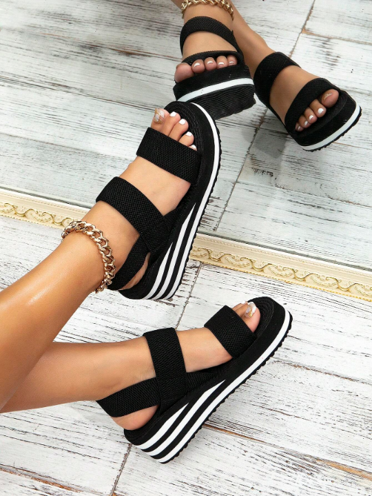 Women's Color Block Platform Sandals