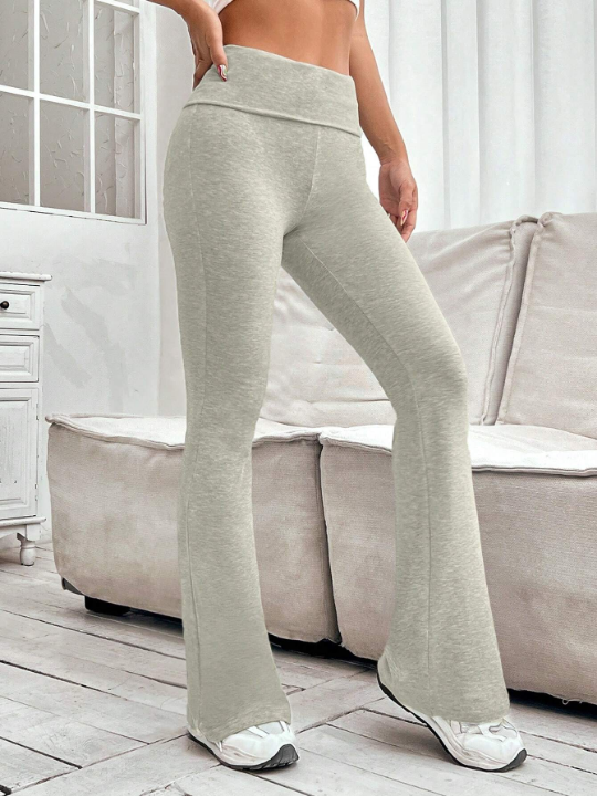 EZwear Solid Flare Leg Pants