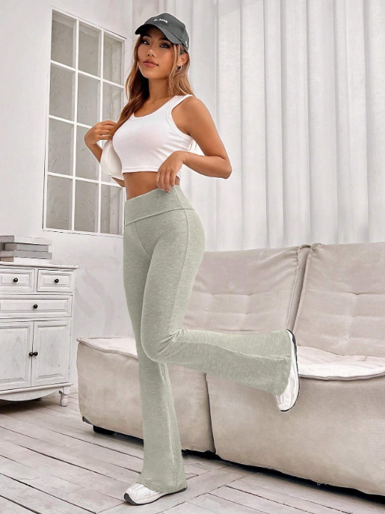 EZwear Solid Flare Leg Pants