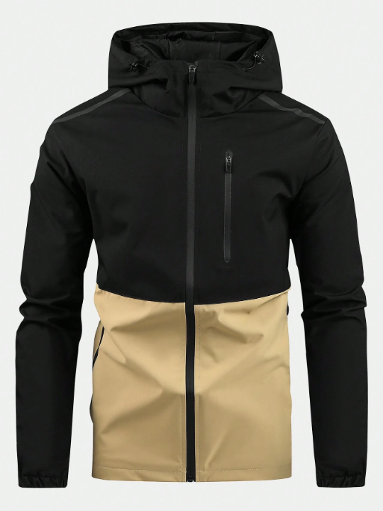 Sport Corelite Men Two Tone Zip Up Hooded Sports Jacket