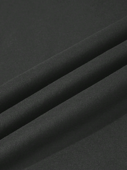 Men Colorblock Raglan Sleeve Drawstring Thermal Lined Hoodie