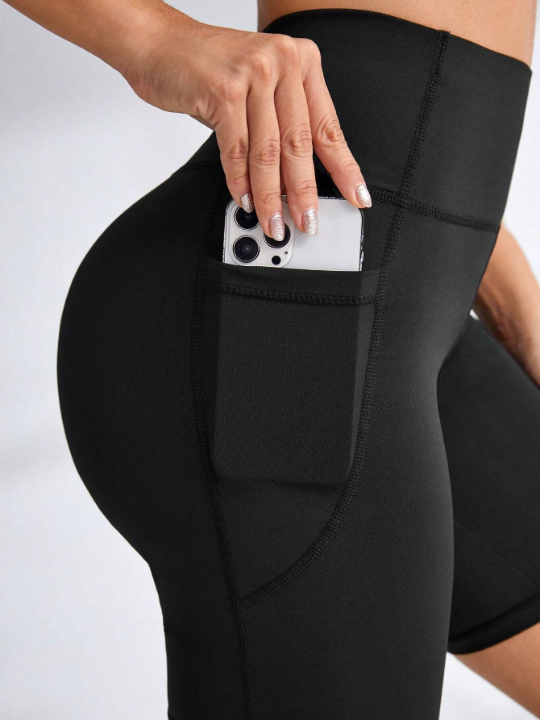 Yoga Basic Side Phone Pocket Sports Shorts