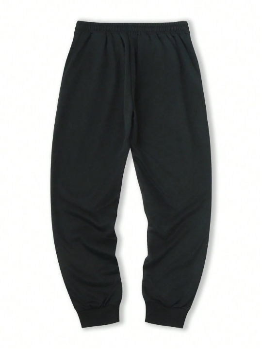 Manfinity Men Solid Drawstring Waist Sweatpants