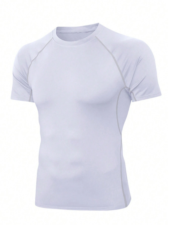 Men's Athletic Short Sleeve Compression T-Shirt Gym Clothes Men Basic T Shirt