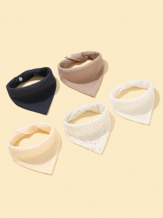 5pcs/pack Muslin Baby Bibs