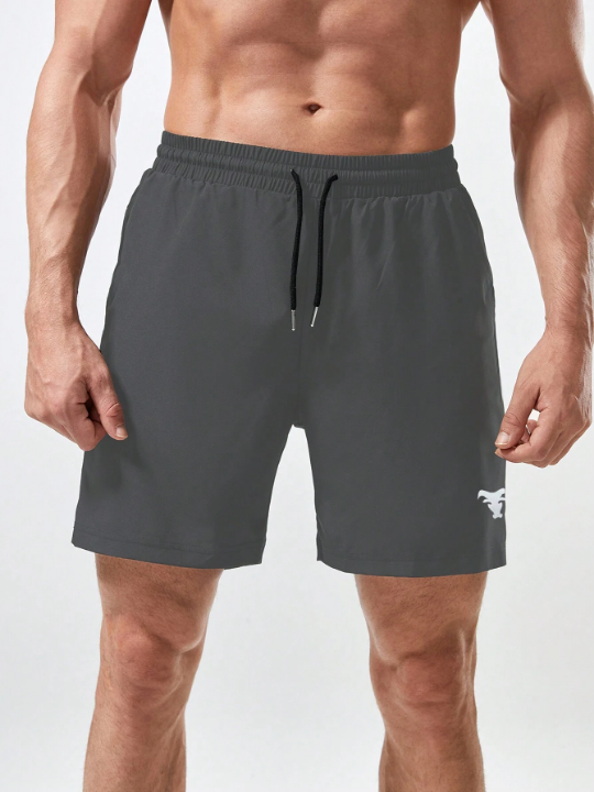 Sport Corelite Men Cattle Print Drawstring Waist Sports Shorts