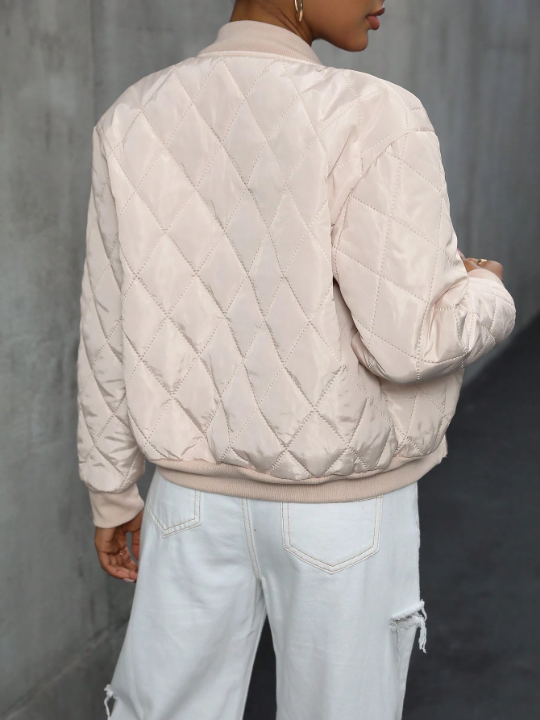 Essnce Zip Up Quilted Coat