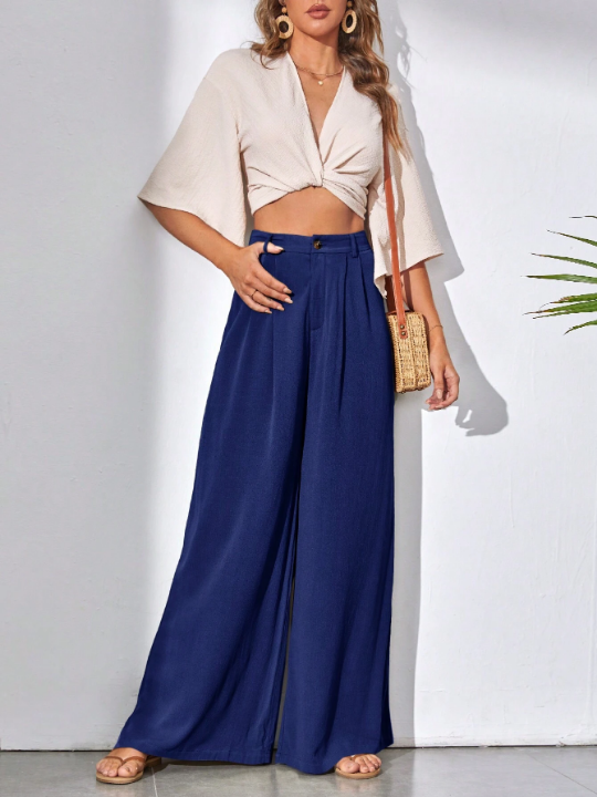 Tall Solid Wide Leg Pants