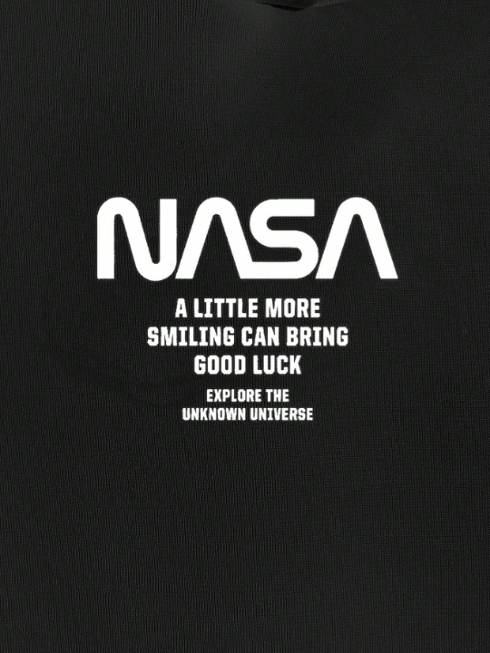 Cottnline Men Slogan Graphic Drawstring Hoodie