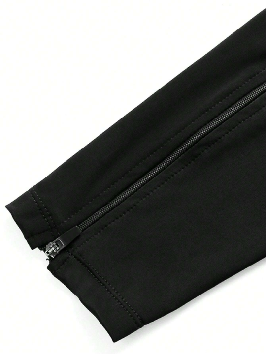 1pc Thickened Silicon Padded Long Cycling Pants, Quick-Dry, Suitable For Road And Mountain Biking Gym Clothes Men