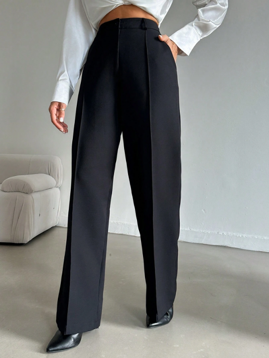 High Waist Straight Leg Pants