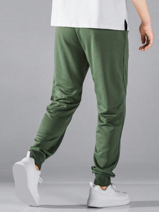 Manfinity Basics Men Drawstring Waist Slant Pocket Sweatpants