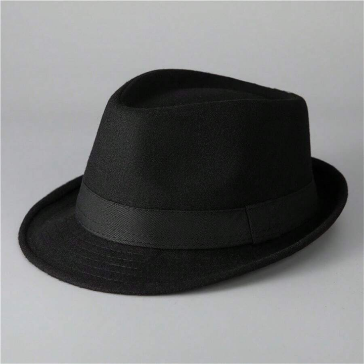 A black Brit jazz hat for men