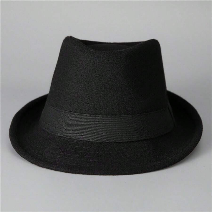 A black Brit jazz hat for men