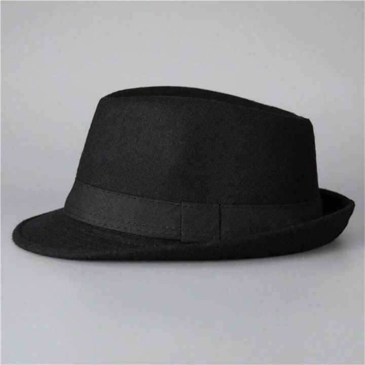 A black Brit jazz hat for men