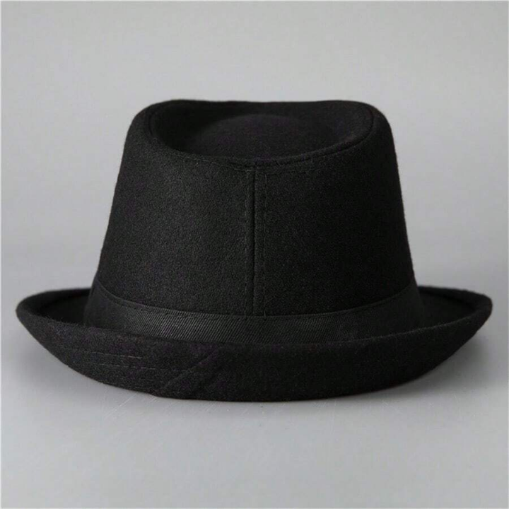 A black Brit jazz hat for men