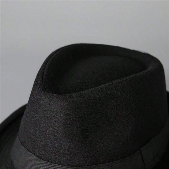 A black Brit jazz hat for men