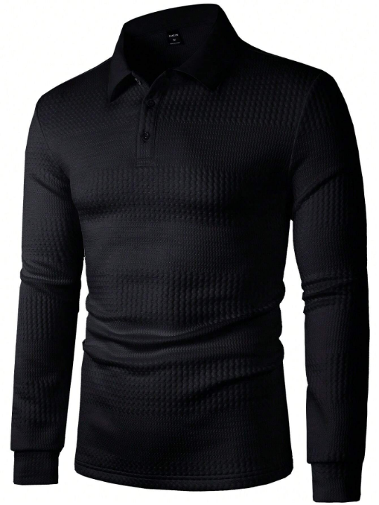 Manfinity Mode Men Solid Textured Polo Shirt