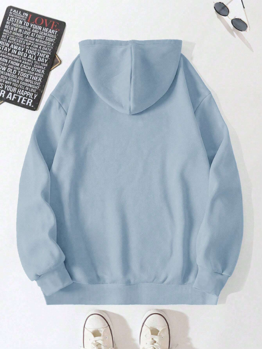 Manfinity Homme Loose Fit Men's Bear Embroidery Hoodie