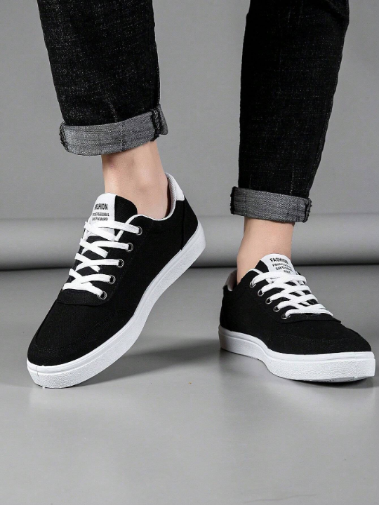 Men's Canvas Shoes, Casual And Versatile Trendy Sports Shoes For Spring, Summer And Autumn